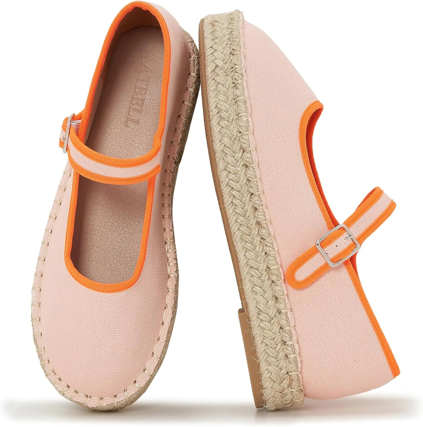 Women's Mary Jane Espadrilles Woven Espadrille Outsole Canvas Summer Flats
