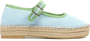 Women's Mary Jane Woven Espadrilles Ballet Flats for Women Outsole Canvas Summer Ballerina Flats.