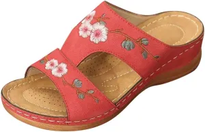 Womens Orthopedic Walking Sandals with Arch Support Adjustable Straps Comfortable Summer Beach Casual Outdoor Slides Plantar Fasciitis Relief Recovery Footwear