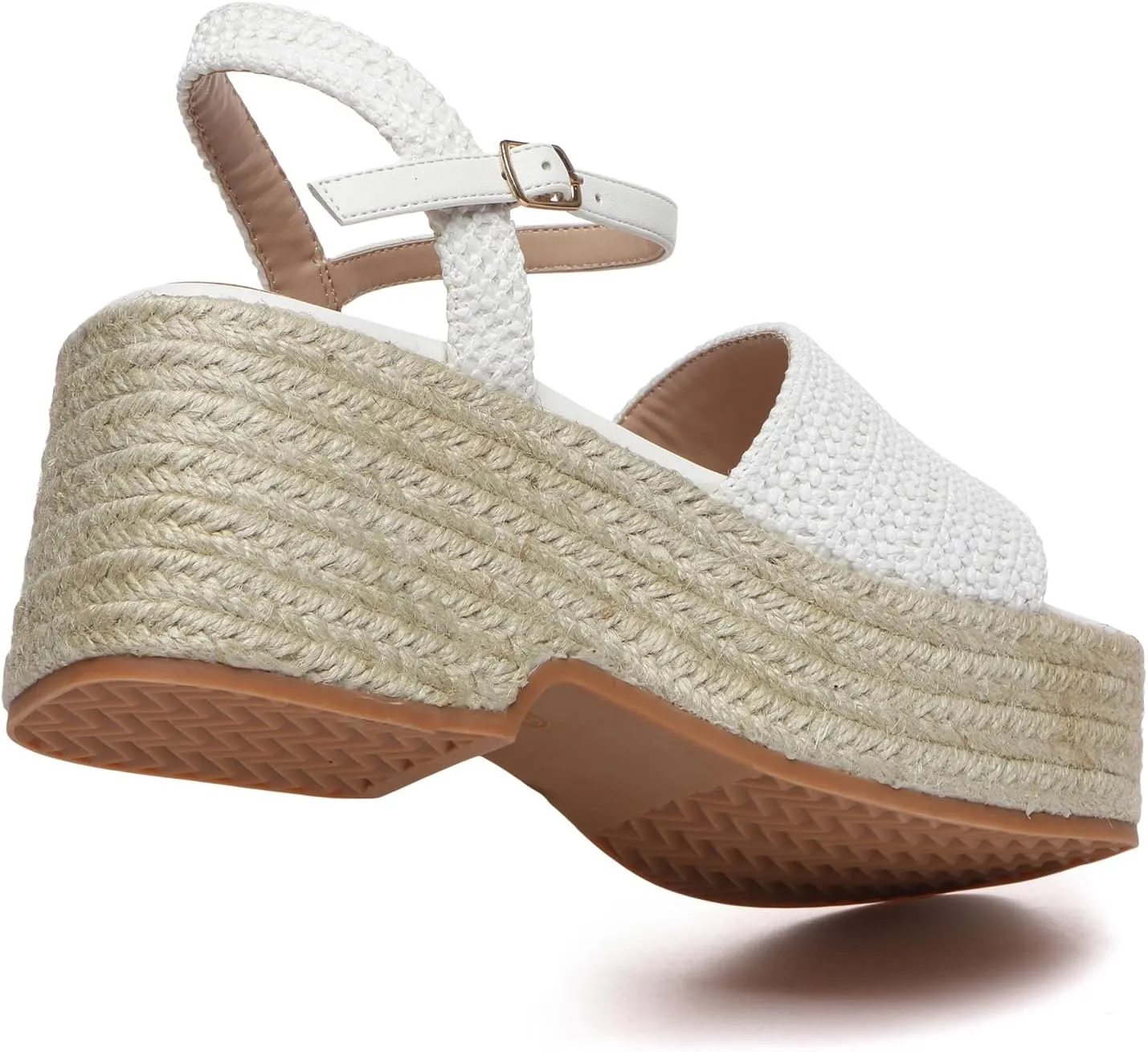 Women's Platform Espadrille Wedge Sandals Arch Support Ankle Strap Open Toe Casual Sandal