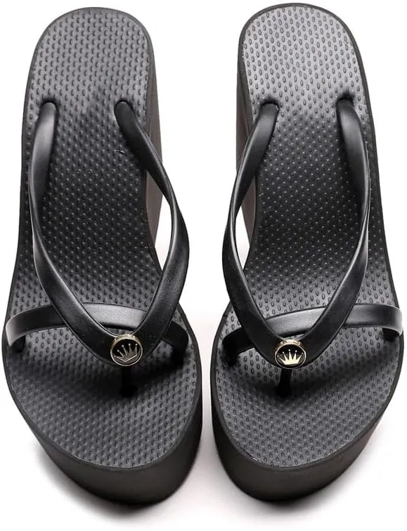 Womens Platform Flip Flops Wedges Sandals for Women Wedge Flip Flops Dressy Summer Chunky Thong Heels for Women