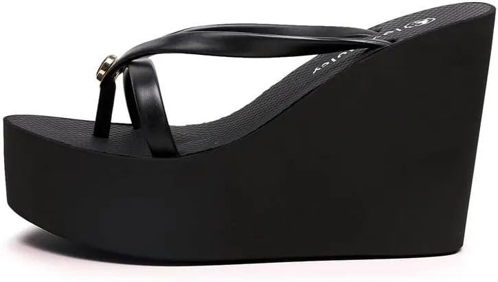 Womens Platform Flip Flops Wedges Sandals for Women Wedge Flip Flops Dressy Summer Chunky Thong Heels for Women