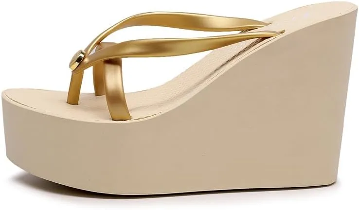 Womens Platform Flip Flops Wedges Sandals for Women Wedge Flip Flops Dressy Summer Chunky Thong Heels for Women