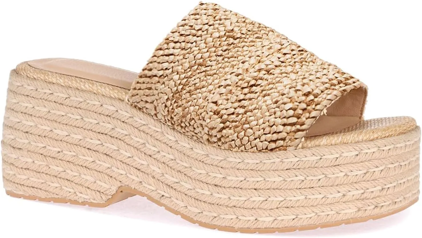 Womens Platform Sandals Slip On Wedge Slides Sandals Flatform Espadrilles Open Toe Summer Outdoor bohemian beach sandals