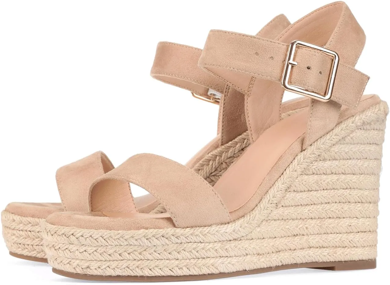 Women's Platform Sandals Wedge Ankle Strap Open Toe Sandals