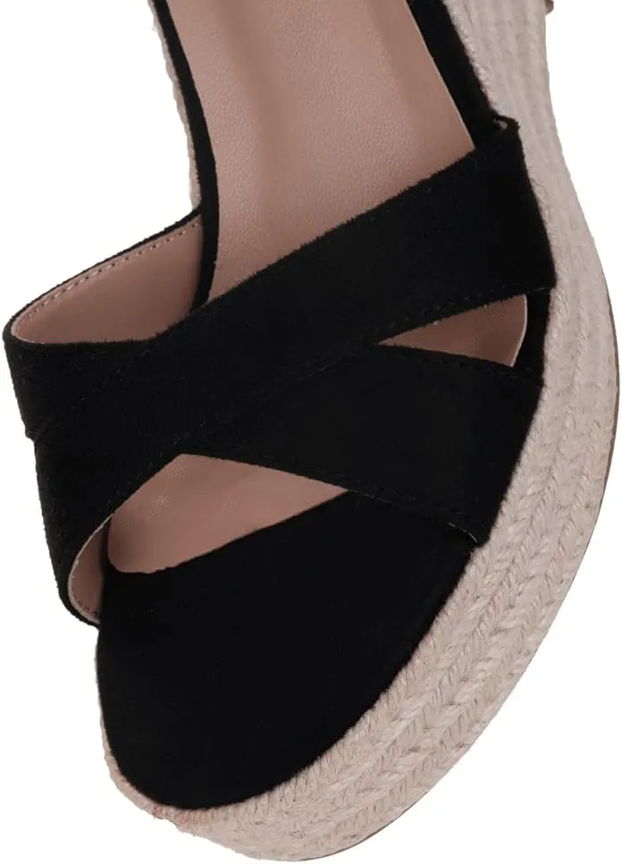 Women's Platform Sandals Wedge Ankle Strap Open Toe Sandals