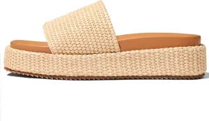 Women's Platform Wedge espadrille slides Summer Beach Cute Raffia Slip On Woven Dress Slides Open Toe Comfortable Resort Wear Trending 2025