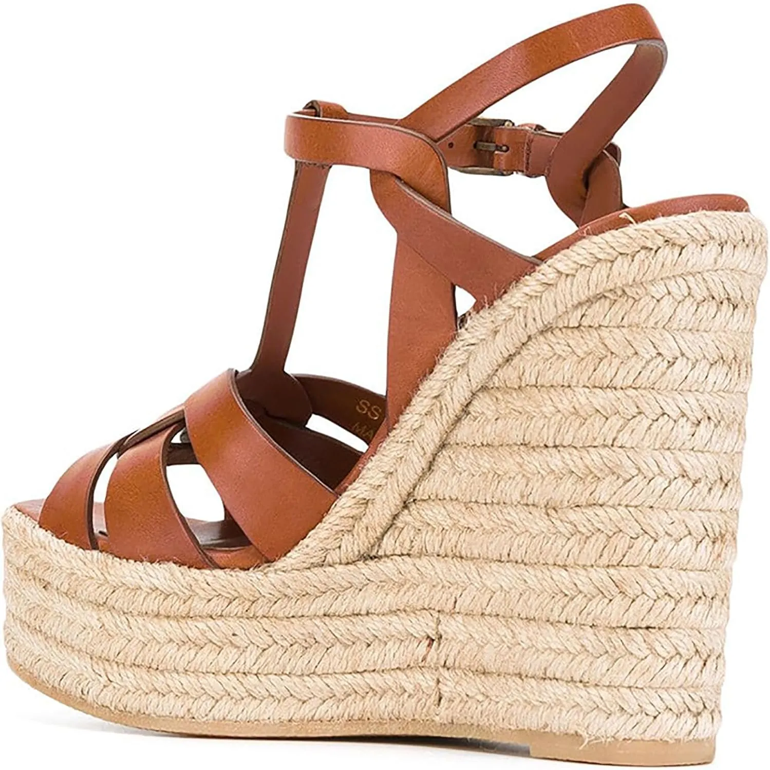 Women's Platform Wedge Sandals Simple Open Toe Lace Up Braided Espadrille Wedge Sandals Comfy Sexy Summer Ankle Strap Party Dress Sandals