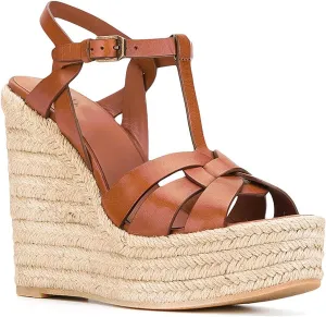 Women's Platform Wedge Sandals Simple Open Toe Lace Up Braided Espadrille Wedge Sandals Comfy Sexy Summer Ankle Strap Party Dress Sandals