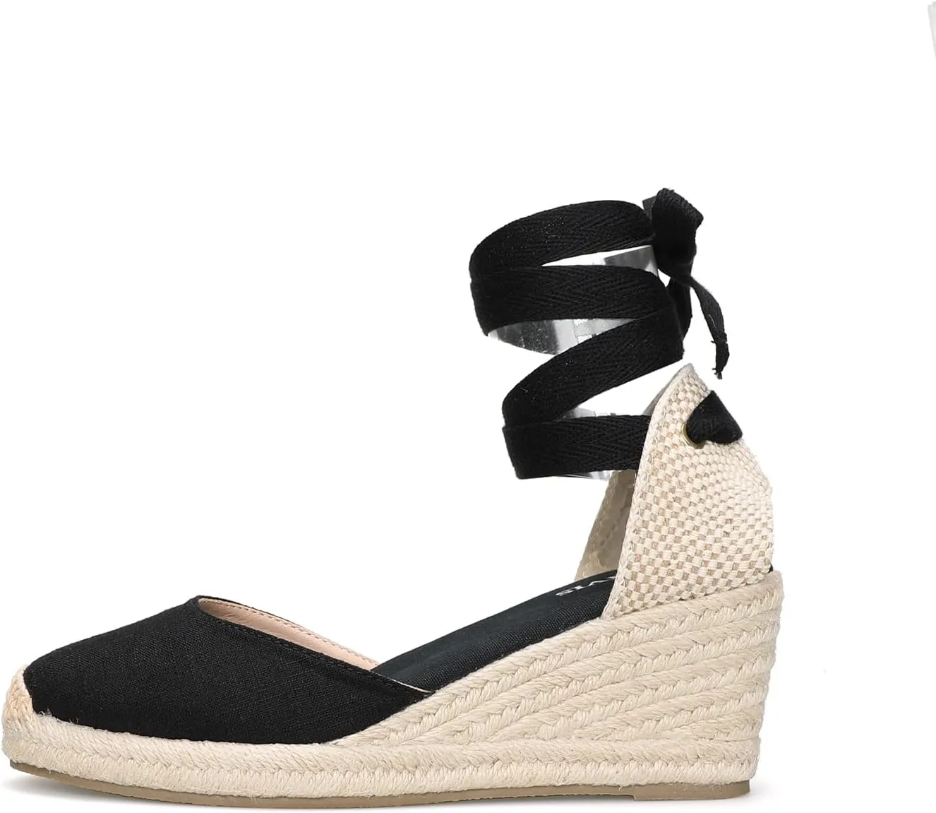 Women’s Platform Wedges Espadrilles, 3" Wedge, Soft Ankle-Tie Strap, Closed Toe, Classic Summer Sandals