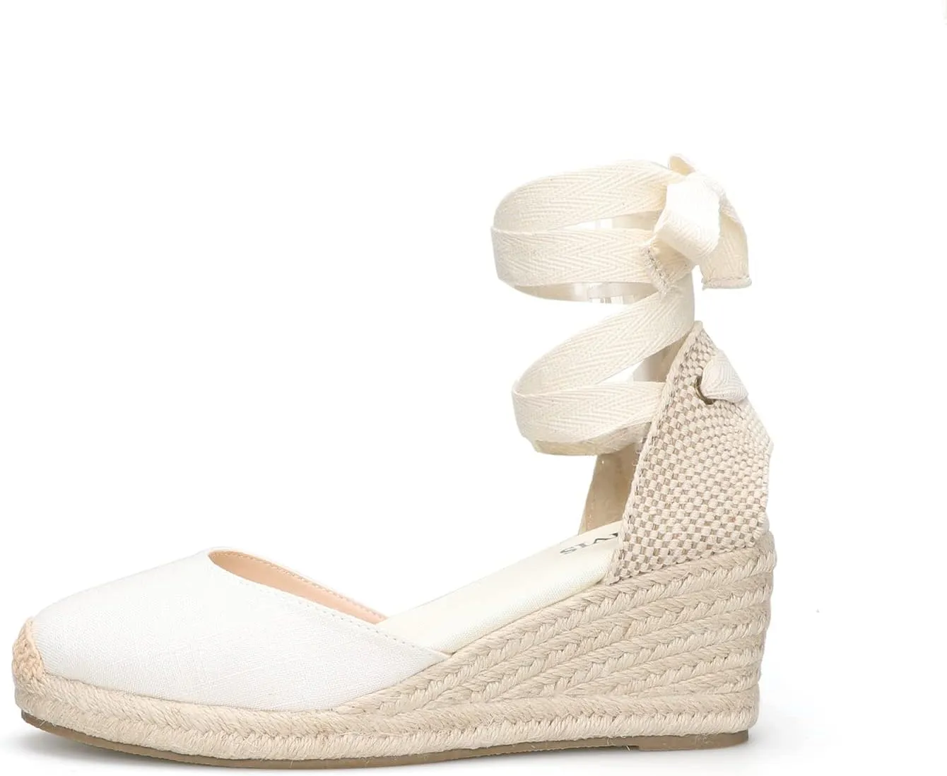 Women’s Platform Wedges Espadrilles, 3" Wedge, Soft Ankle-Tie Strap, Closed Toe, Classic Summer Sandals