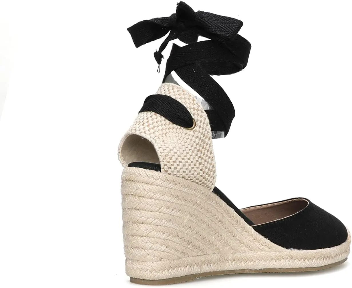 Women’s Platform Wedges Espadrilles, 3" Wedge, Soft Ankle-Tie Strap, Closed Toe, Classic Summer Sandals