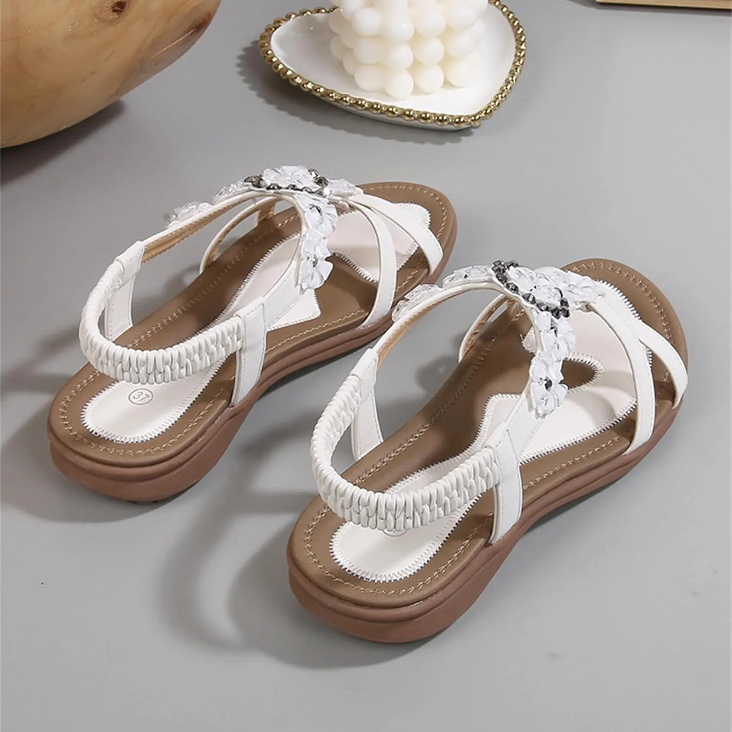Womens Sandals Arch Support Summer Beach Sandals Comfort Walking Shoes Bohemian Flip Flops Sandals for Women
