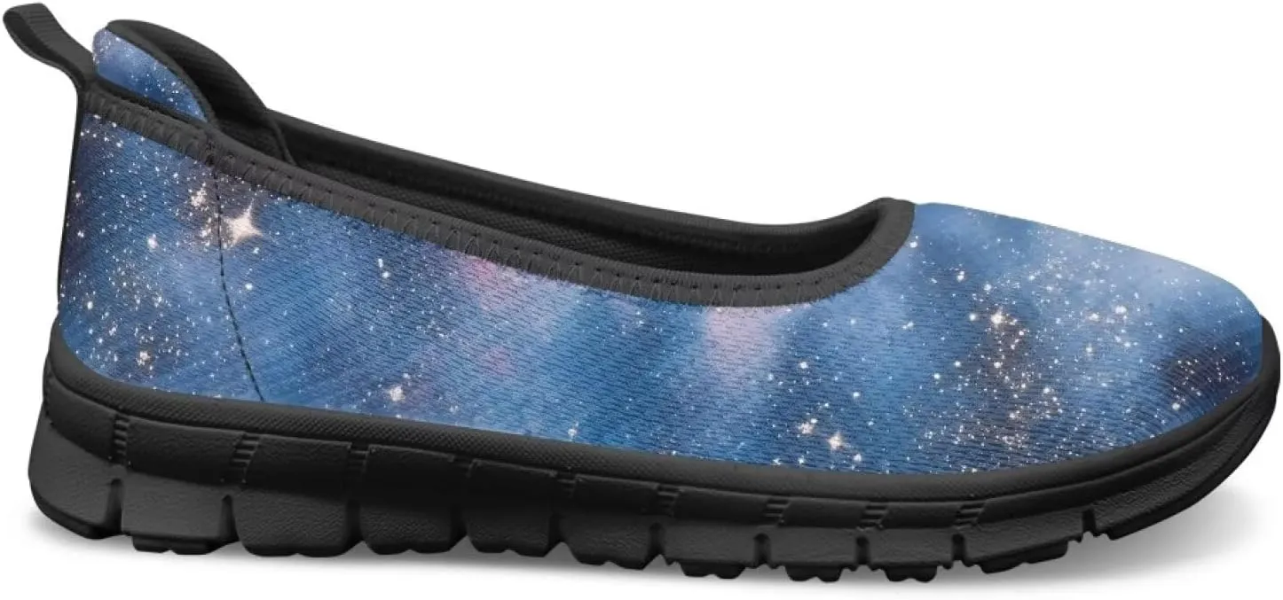 Women's Slip-On Walking Shoes Stylish Floral Casual Loafers Lightweight Comfortable Travel Footwear SizeUS 6-11 Black Sole