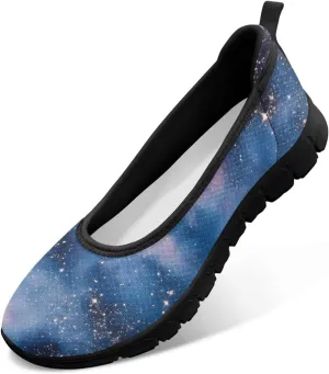Women's Slip-On Walking Shoes Stylish Floral Casual Loafers Lightweight Comfortable Travel Footwear SizeUS 6-11 Black Sole