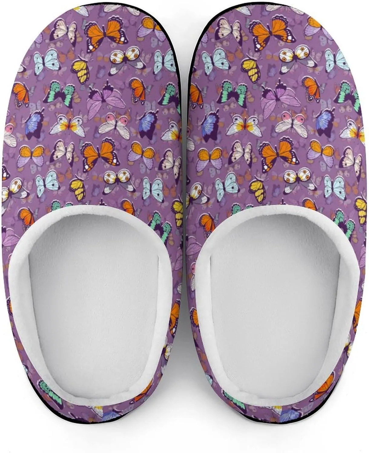 Womens Slippers Comfy Bedroom Slip-On Shoes Ladies Halloween Slippers Warm Cotton Clog House Slippers Indoor Outdoor