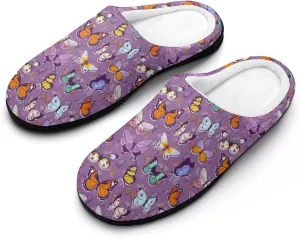 Womens Slippers Comfy Bedroom Slip-On Shoes Ladies Halloween Slippers Warm Cotton Clog House Slippers Indoor Outdoor