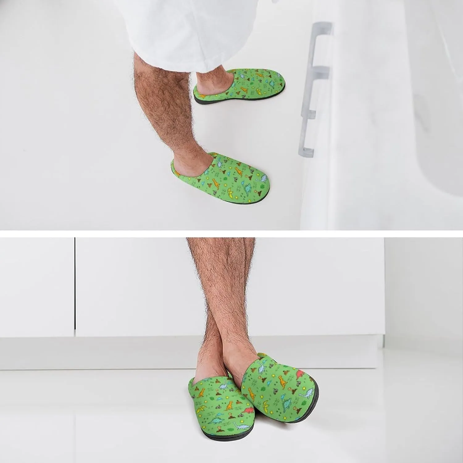 Womens Slippers Comfy Bedroom Slip-On Shoes Men's Halloween Slippers Cotton House Slippers Indoor Memory Foam Slippers