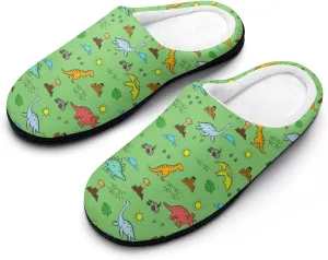 Womens Slippers Comfy Bedroom Slip-On Shoes Men's Halloween Slippers Cotton House Slippers Indoor Memory Foam Slippers