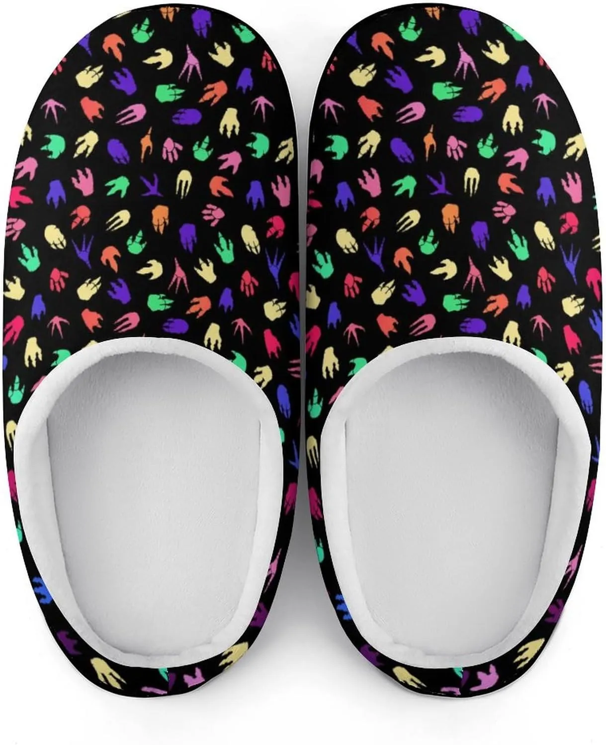Womens Slippers Comfy Bedroom Slip-On Shoes Men's Halloween Slippers Warm Cotton House Slippers Memory Foam Slippers