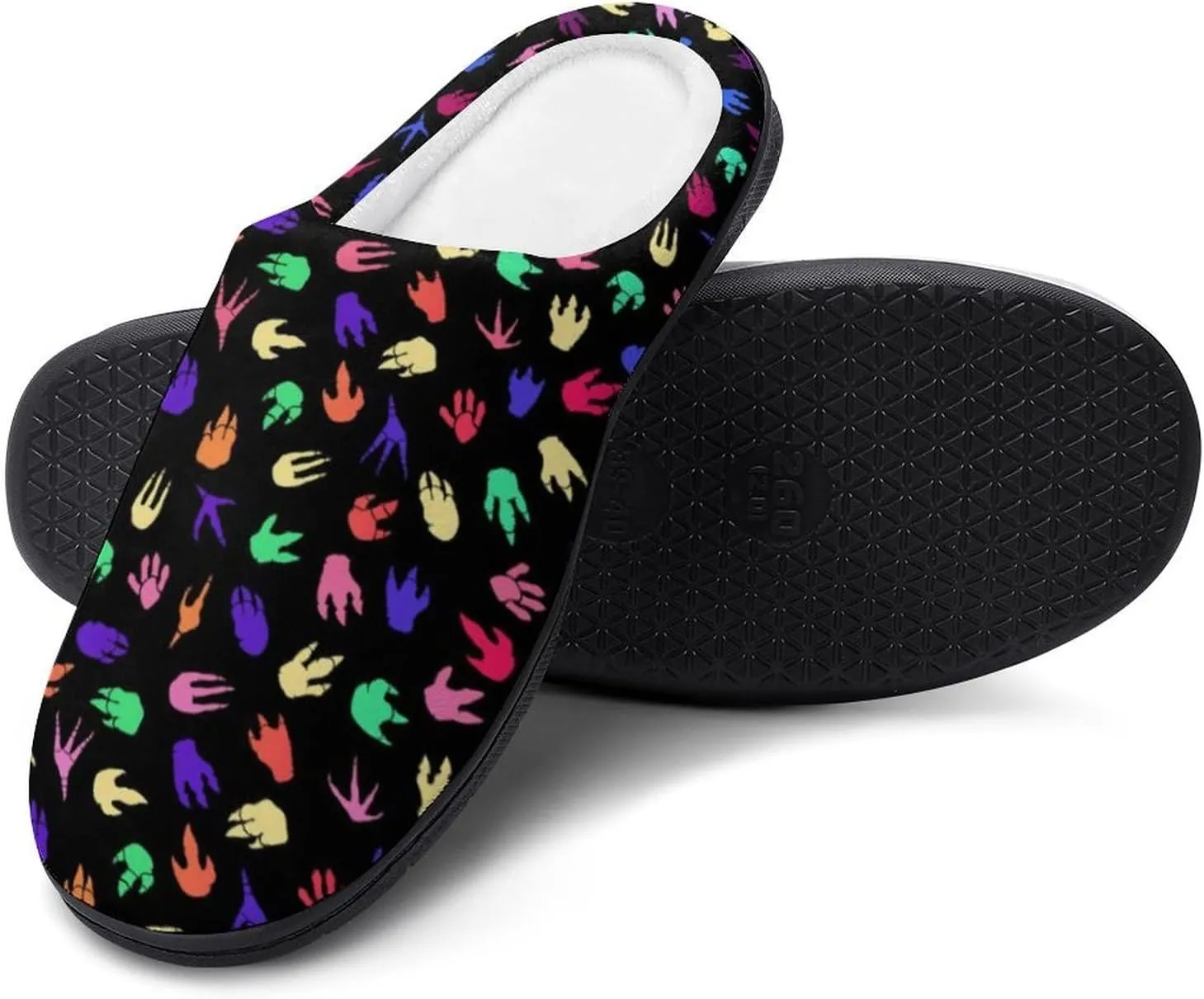 Womens Slippers Comfy Bedroom Slip-On Shoes Men's Halloween Slippers Warm Cotton House Slippers Memory Foam Slippers
