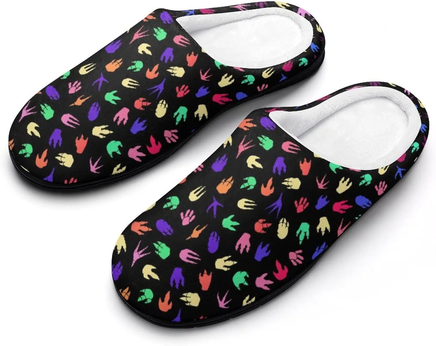 Womens Slippers Comfy Bedroom Slip-On Shoes Men's Halloween Slippers Warm Cotton House Slippers Memory Foam Slippers
