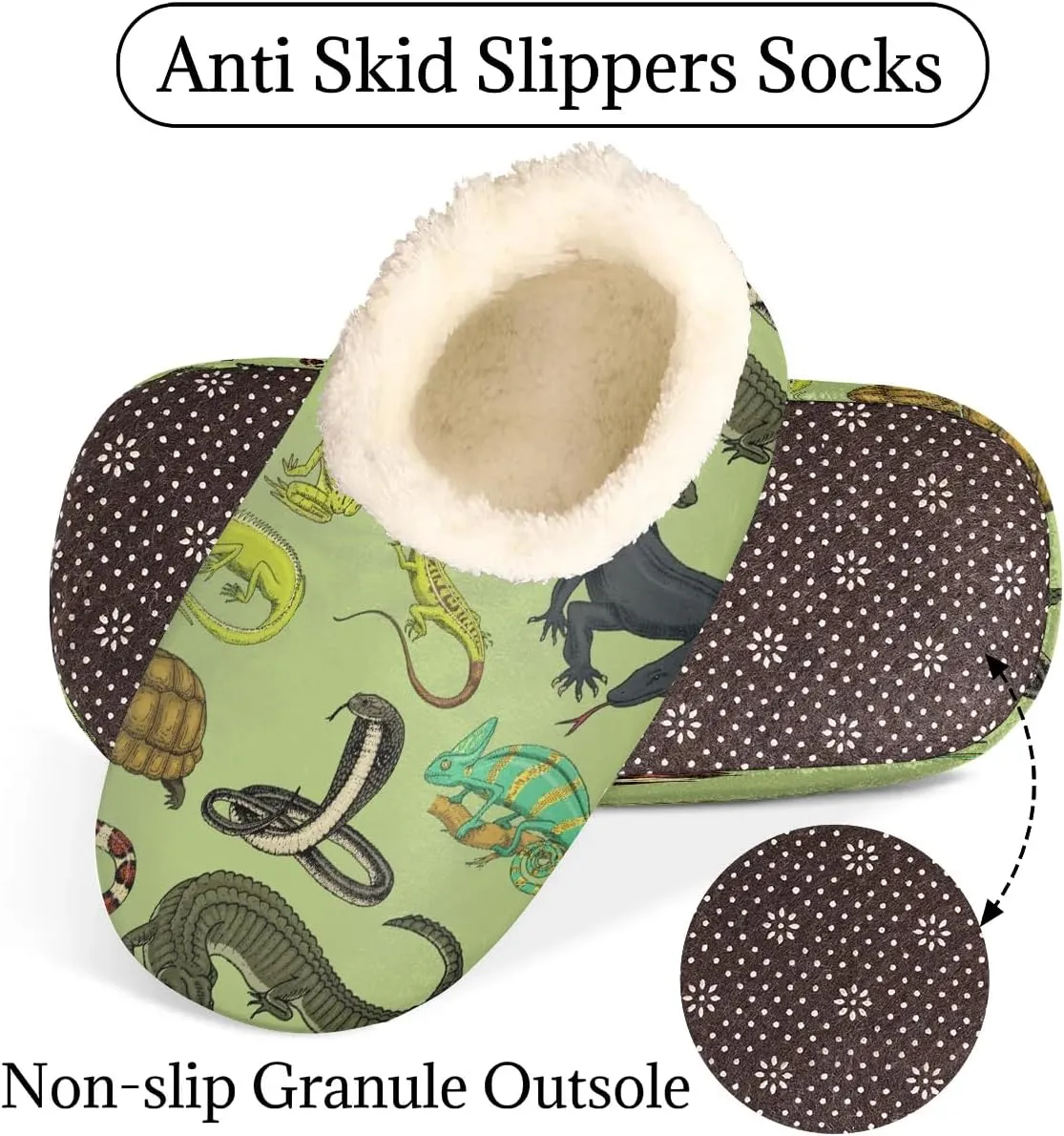 Women's Slippers Comfy Warm House Slippers for Women Men, Fuzzy Slip-on Plush Ladies Slippers Socks for Winter Bedroom Indoor and Outdoor