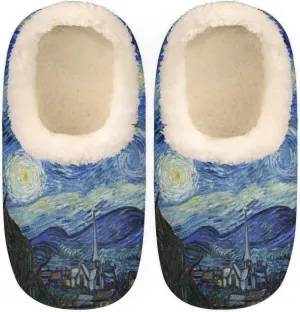Women's Slippers Comfy Warm House Slippers for Women Men, Fuzzy Slip-on Plush Ladies Slippers Socks for Winter Bedroom Indoor and Outdoor