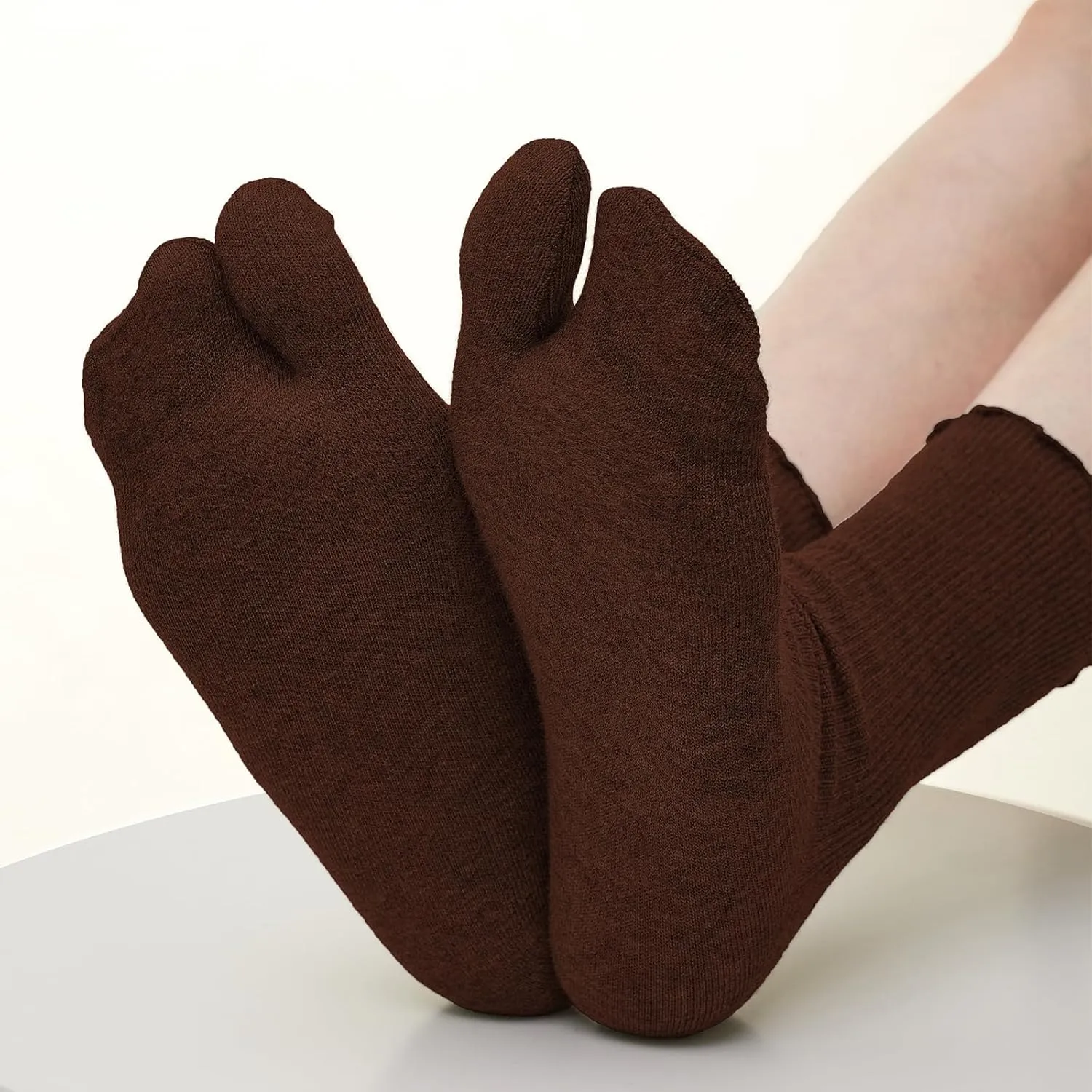 Women's Tabi 2 Toe Ruffle Frilly Flip Flop Socks Pack of 3