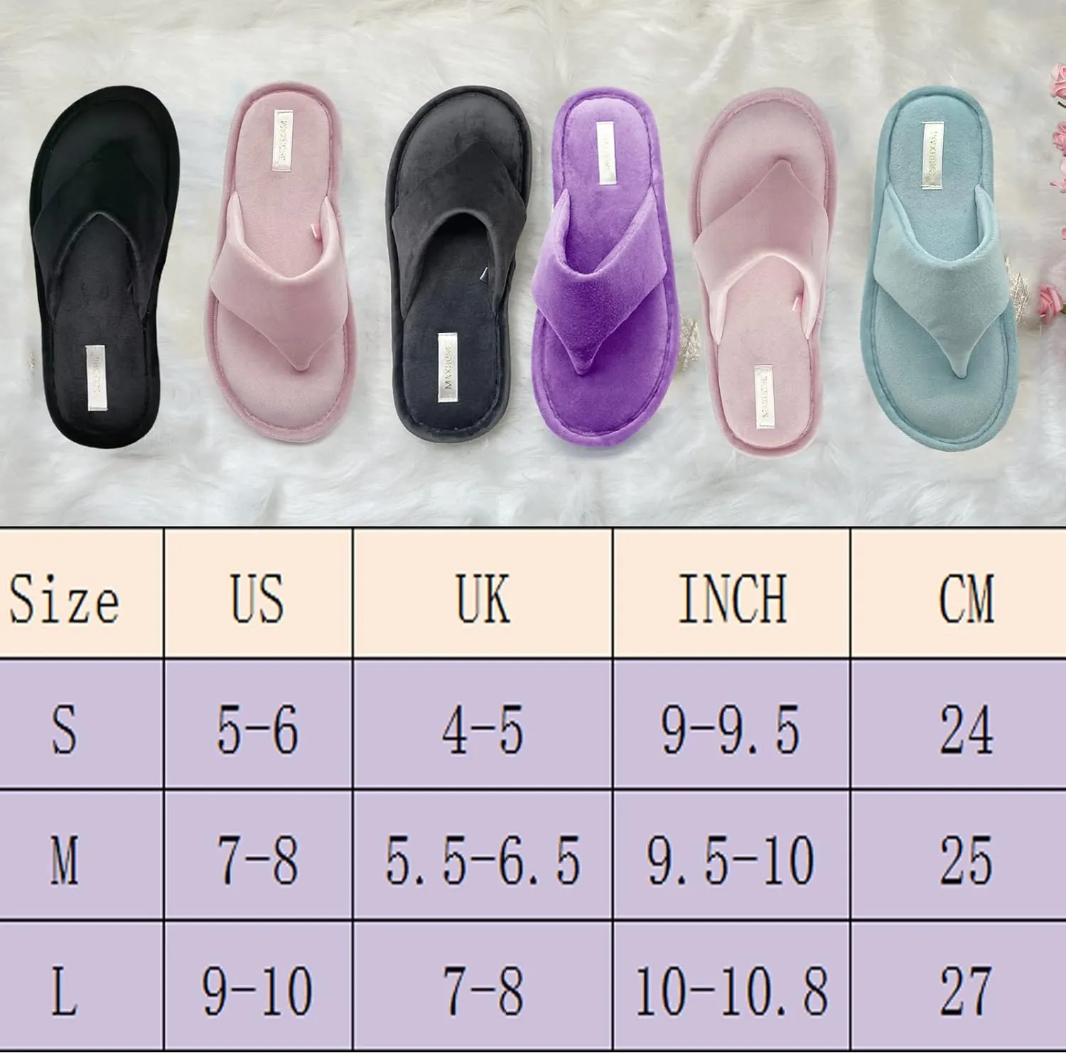 Women’s Thong Slippers with Memory Foam for Women Open Toe Slip on