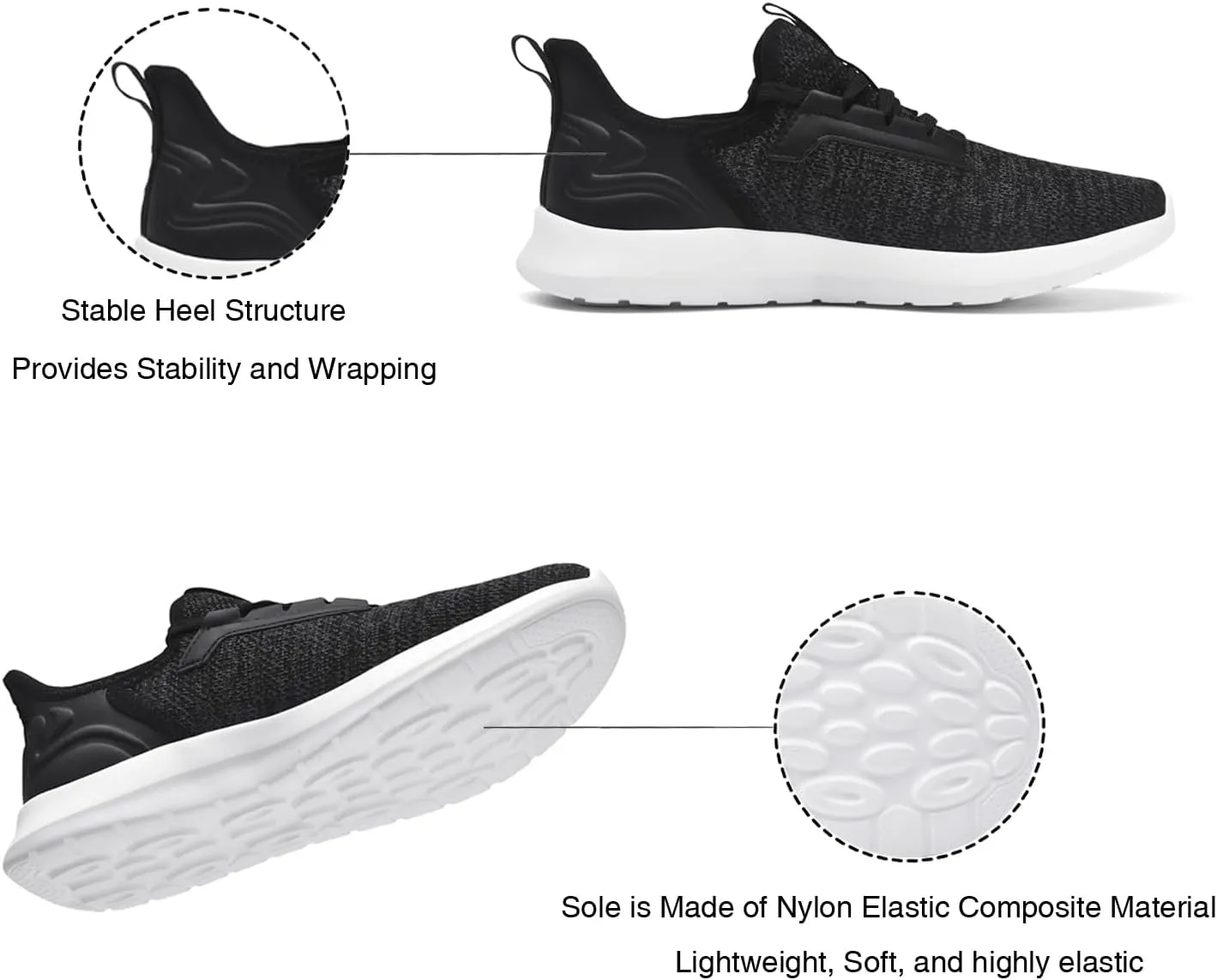 Women’s Walking Running Shoes Slip on Lightweight Casual Sneakers