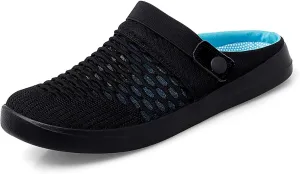 Women's Walking Shoes Knitted Breathable Clogs Lightweight Slip-On Mules Non-Slip Quick Drying Sandals Comfortable Garden Clogs Pool Water Shoe Hiking House Traveling Shoes Casual Beach Slippers