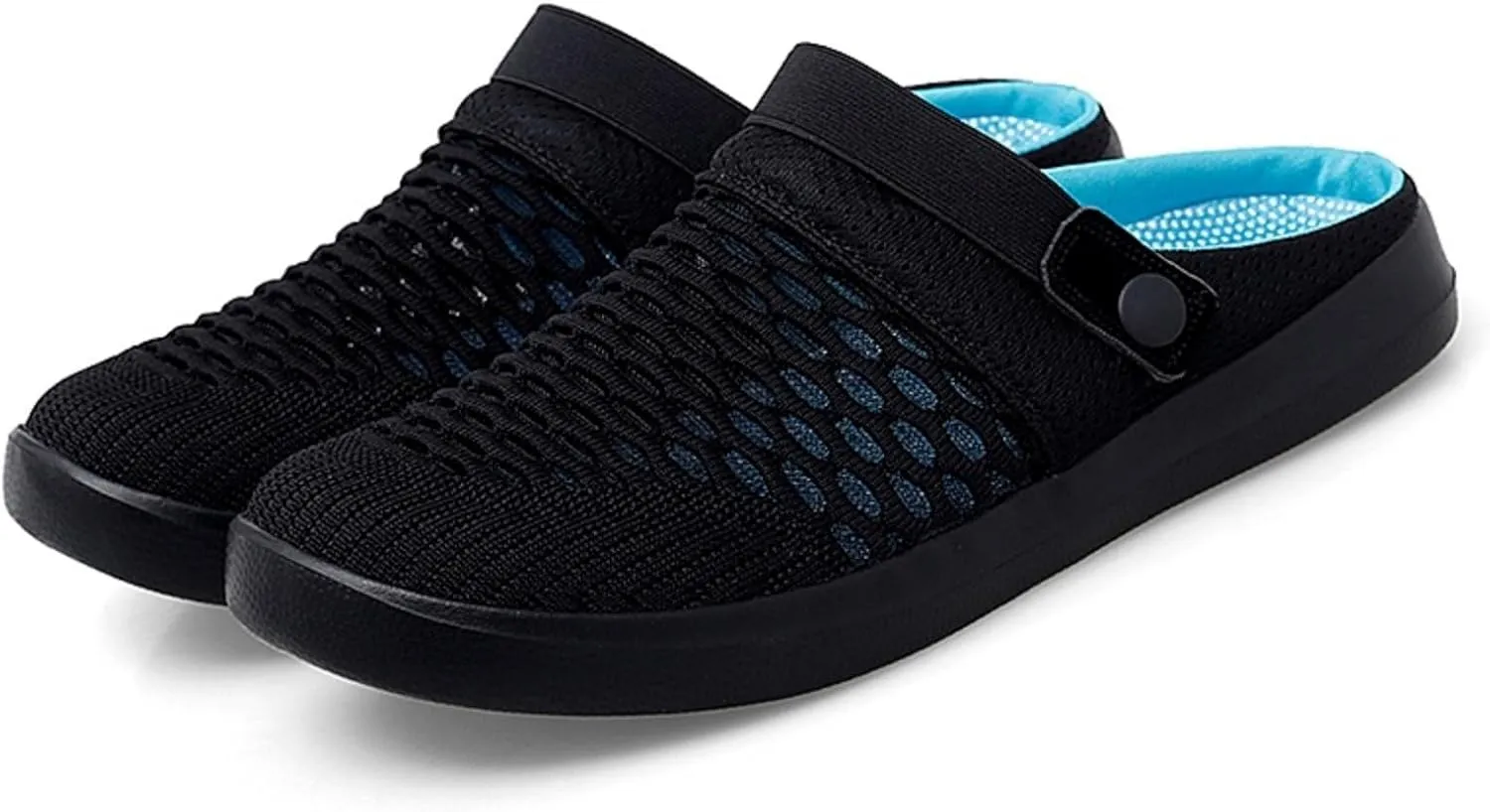 Women's Walking Shoes Knitted Breathable Clogs Lightweight Slip-On Mules Non-Slip Quick Drying Sandals Comfortable Garden Clogs Pool Water Shoe Hiking House Traveling Shoes Casual Beach Slippers