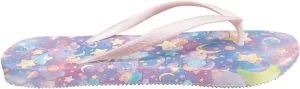 Womens Walking Thong Sandals Stylish Print Non Slip Lightweight Flip Flops with Comfortable Cushion Sole Pink Strap