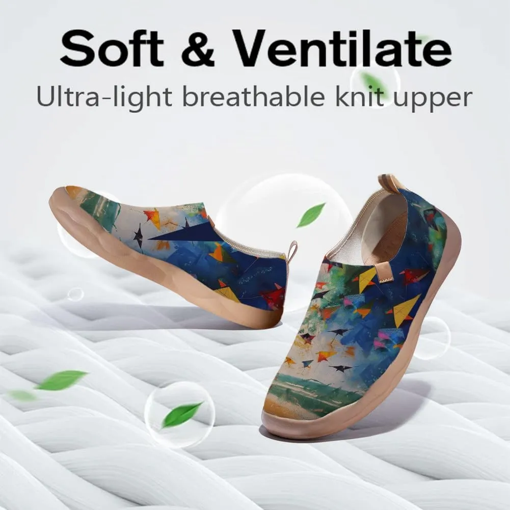 Women's Walking Travel Shoes Slip On Knit Casual Loafers Lightweight Comfort Fashion Sneaker