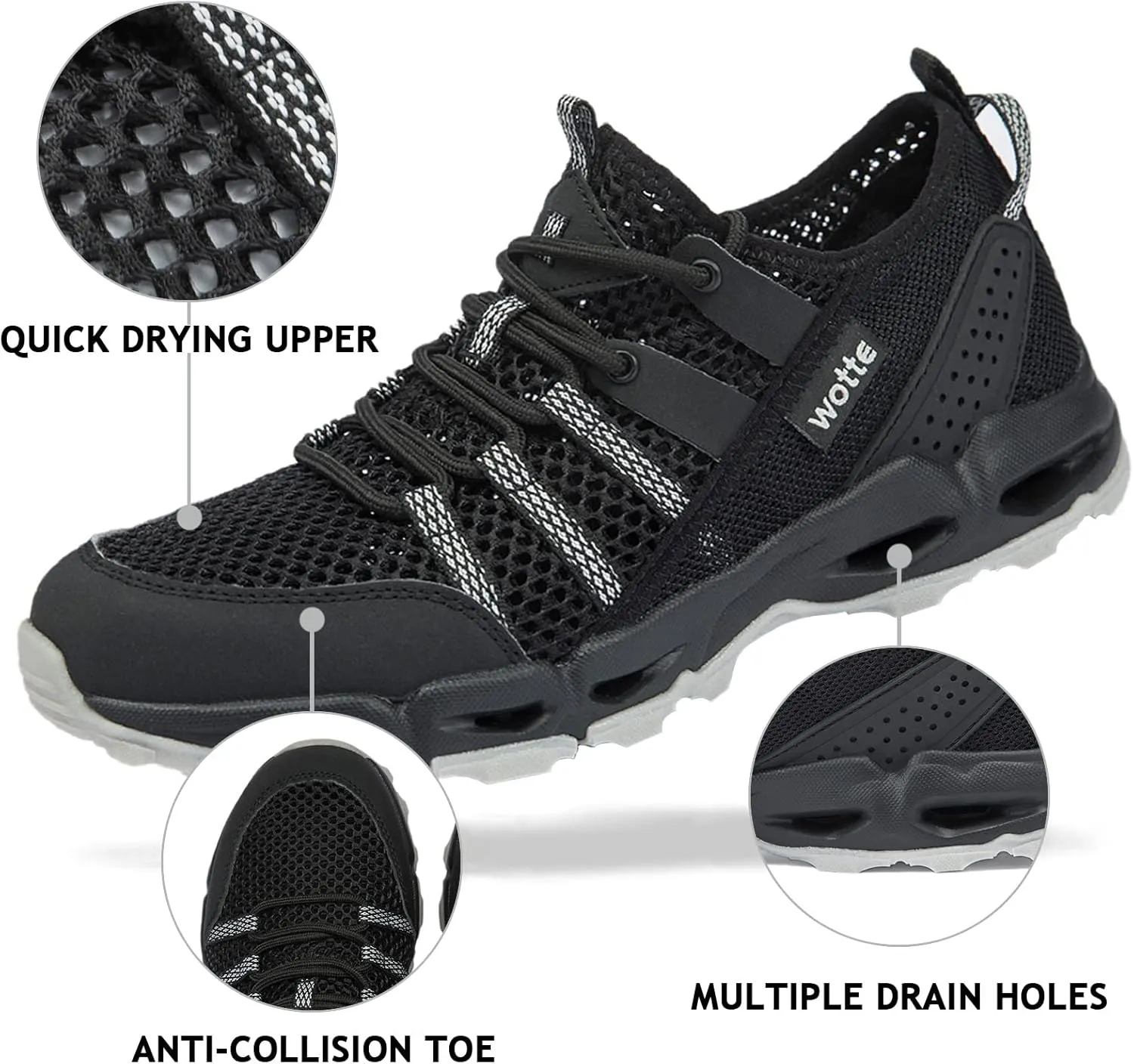 Womens Water Hiking Shoes Light Travel Quick Dry Mesh Outdoor Non-Slip Sneakers Aqua Shoes