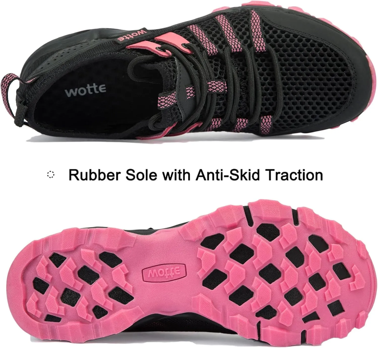 Womens Water Hiking Shoes Light Travel Quick Dry Mesh Outdoor Non-Slip Sneakers Aqua Shoes