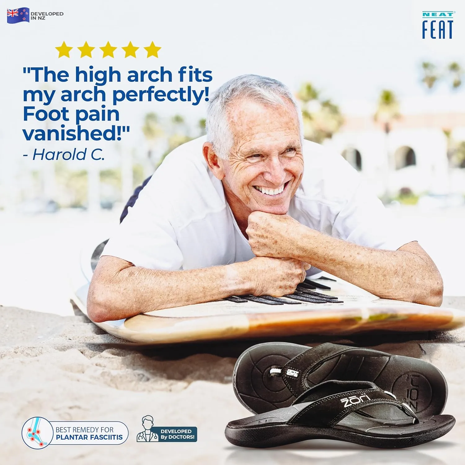 Women's Zori Sport Orthotic Slip-on Sandals Flip-Flop