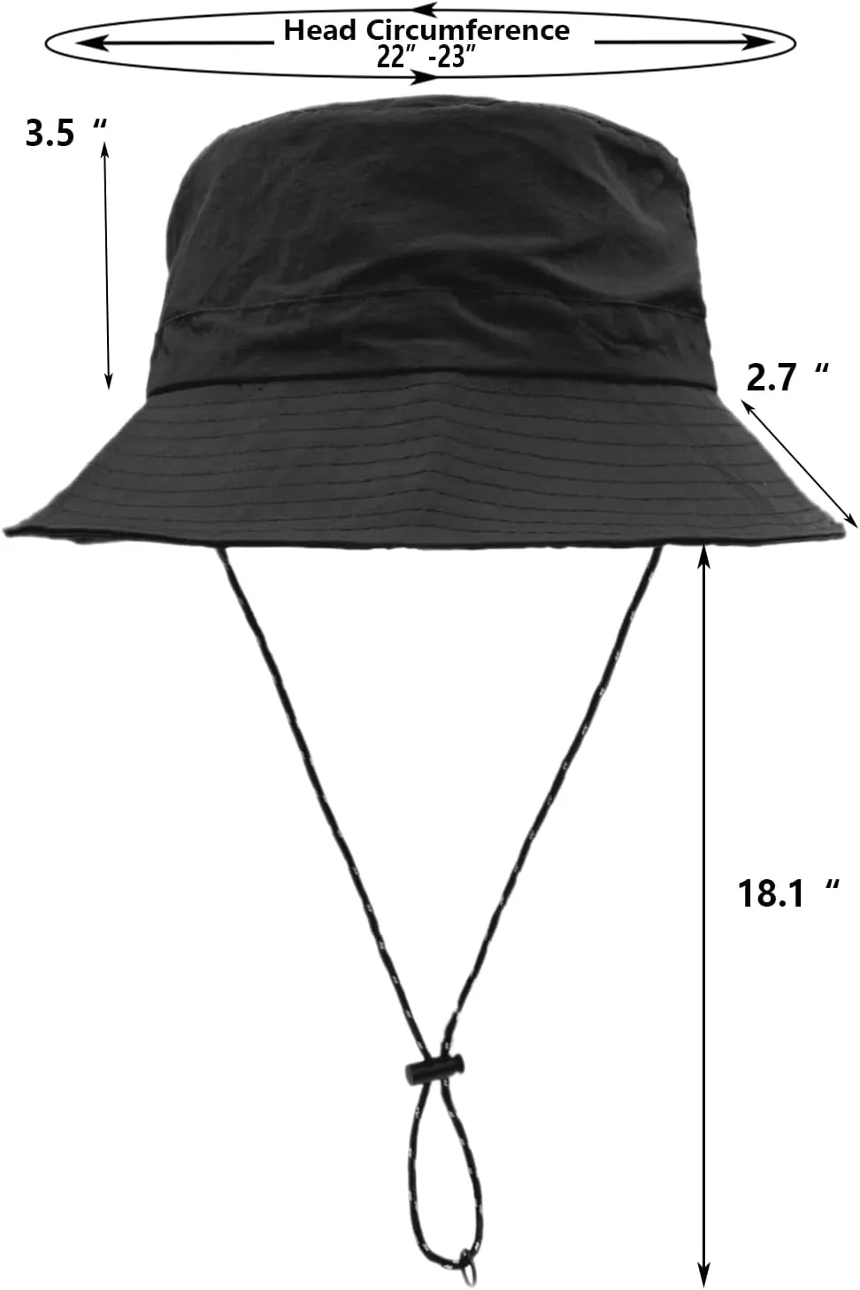 woogwin Waterproof Bucket Rain Hat with Chin Strap Quick Dry Packable Boonie Sun Hat Safari Hat UV Protection