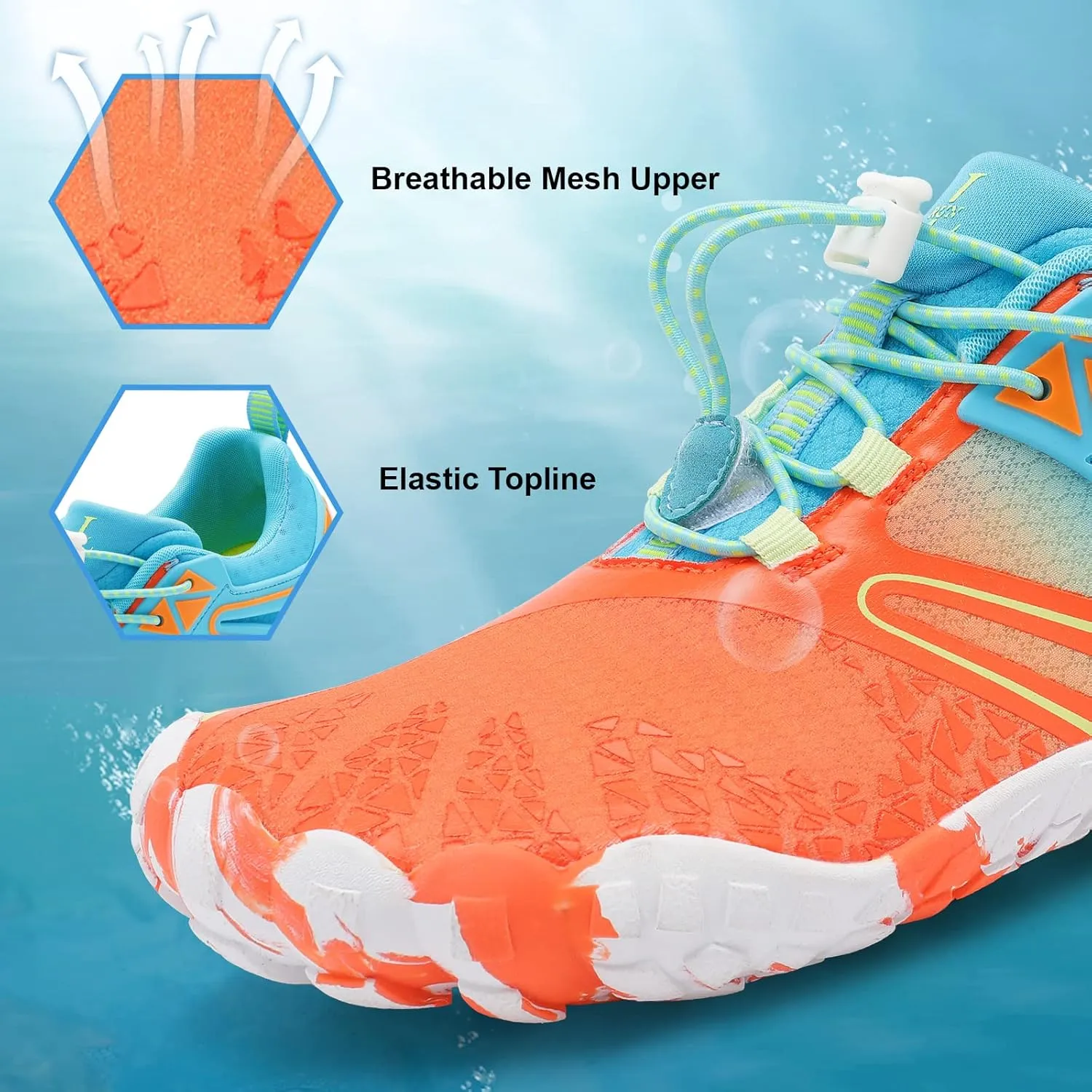 XIHALOOK Athletic Hiking Water Shoes Womens Mens Quick Dry Barefoot for Beach Walking Kayaking Surfing Training