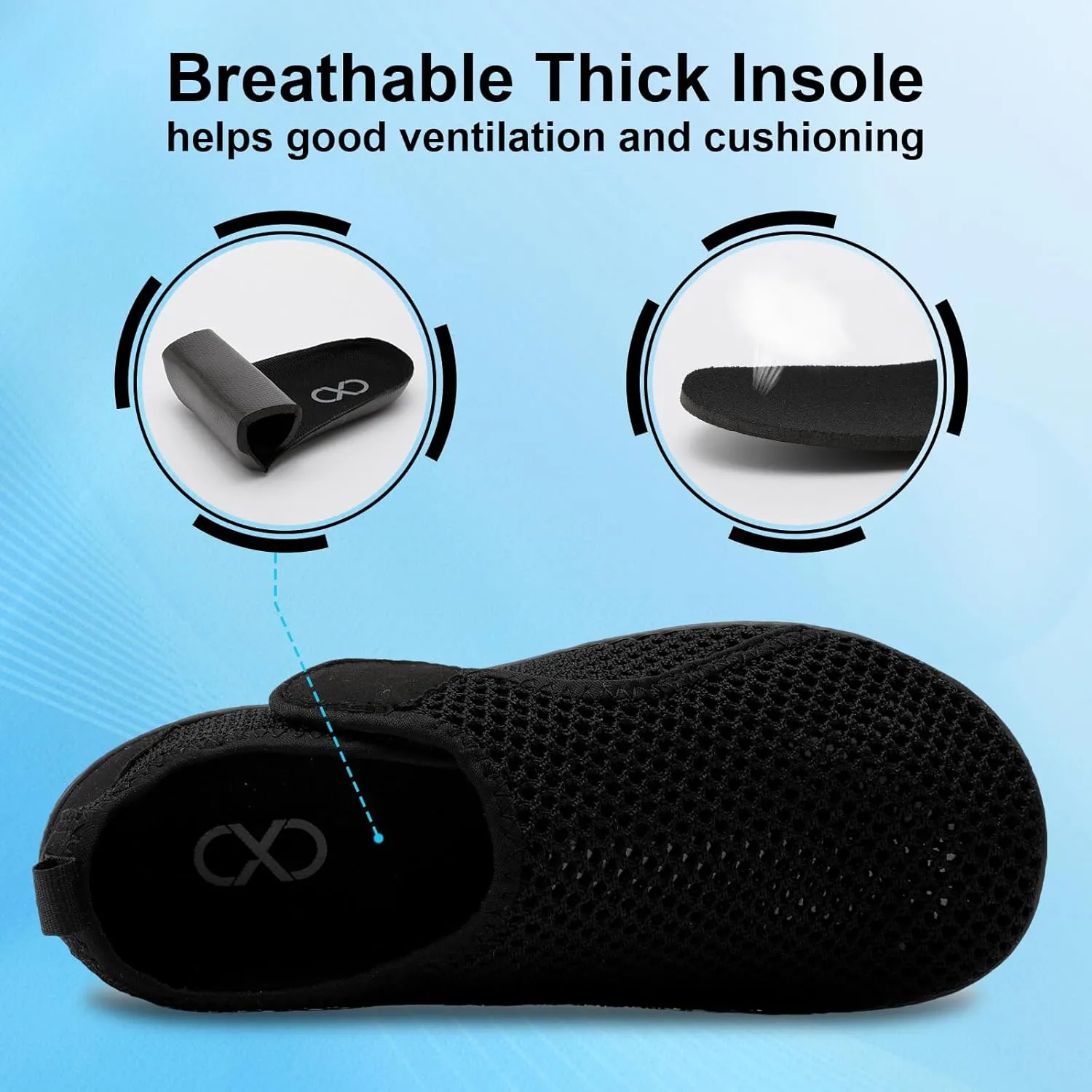XIHALOOK Water Shoes for Women Men Quick Dry Lightweight Aqua Barefoot for Beach Swim Pool Surf Yoga Sports