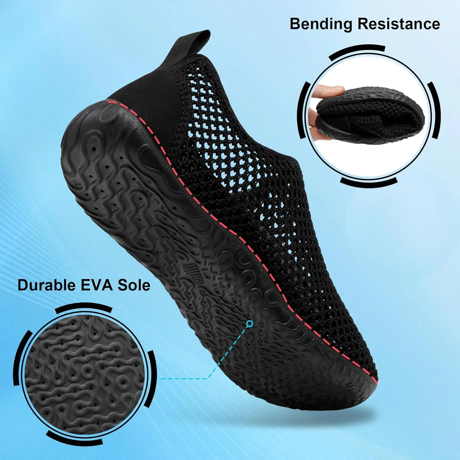 XIHALOOK Water Shoes for Women Men Quick Dry Lightweight Aqua Barefoot for Beach Swim Pool Surf Yoga Sports