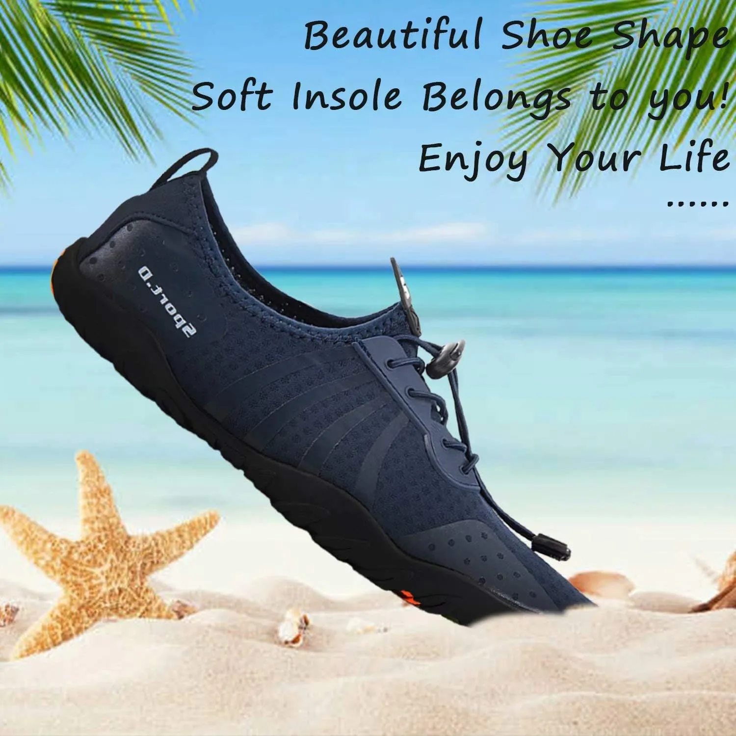 YALOX Water Shoes Men's Women's Swim Shoes Outdoor Beach Barefoot Quick-Dry Aqua Pool Socks Swimming Yoga Surfing Exercise