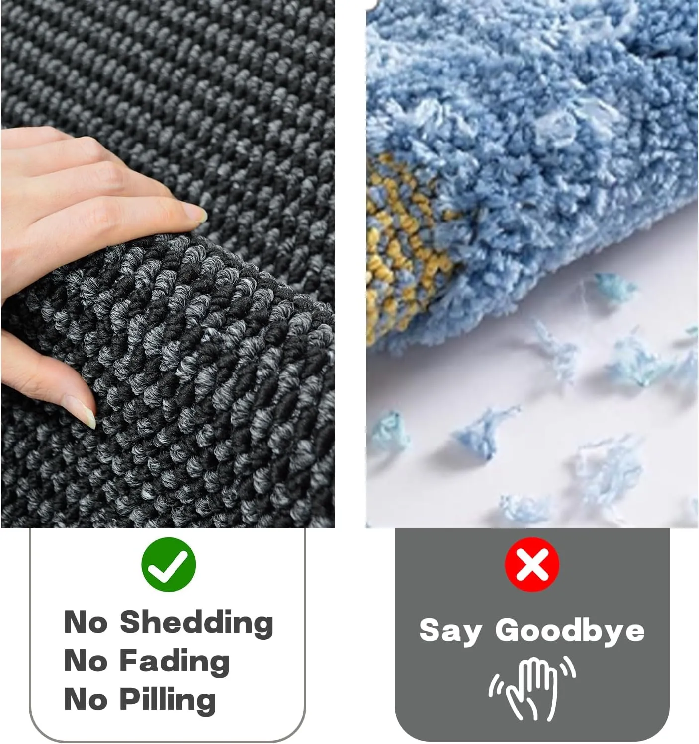 Yancorp 32"x48"Ultra Thin Bathroom Rugs Low Profile Bath Rug Fit Under Door Non Slip Large Door Mat,Machine Washable Shower Rug,Quick Dry Bathroom Floor Mat,Faux Jute Rug Super Absorbent