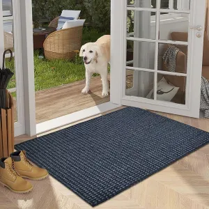 Yancorp 32"x48"Ultra Thin Bathroom Rugs Low Profile Bath Rug Fit Under Door Non Slip Large Door Mat,Machine Washable Shower Rug,Quick Dry Bathroom Floor Mat,Faux Jute Rug Super Absorbent