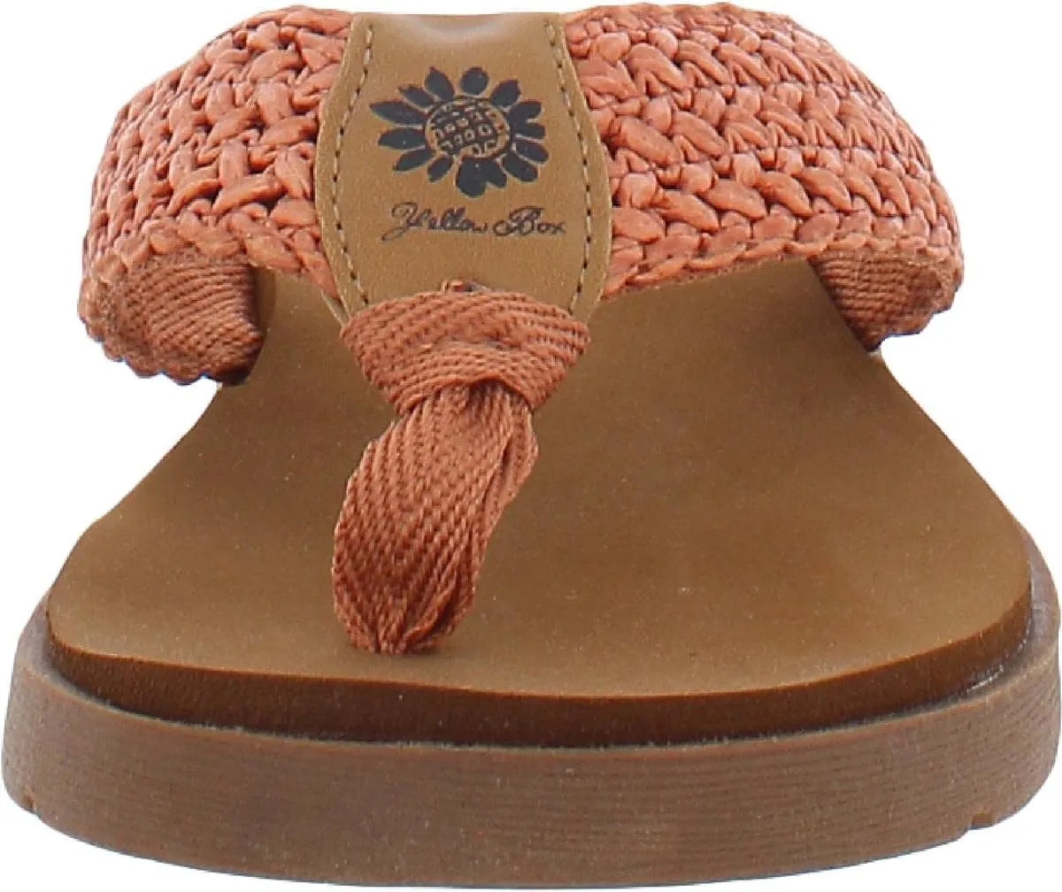 Yellow Box Fida Women's Flip-Flop - Woven Design Flip Flops with Signature EVA Footbed and Thermoplastic Rubber Outsole for Comfort