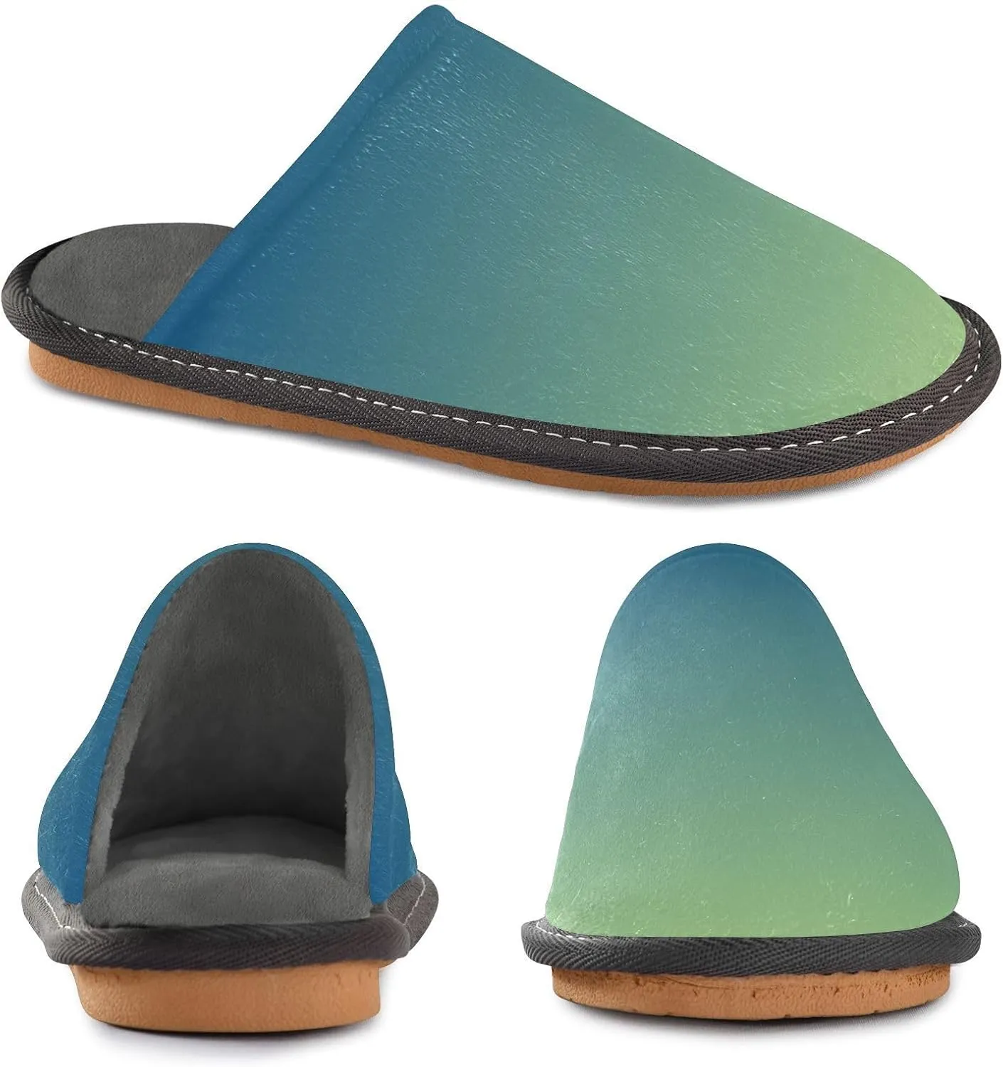 Yellow Lavender Gradient House Slippers for Women Men Non-Slip Comfy Slippers