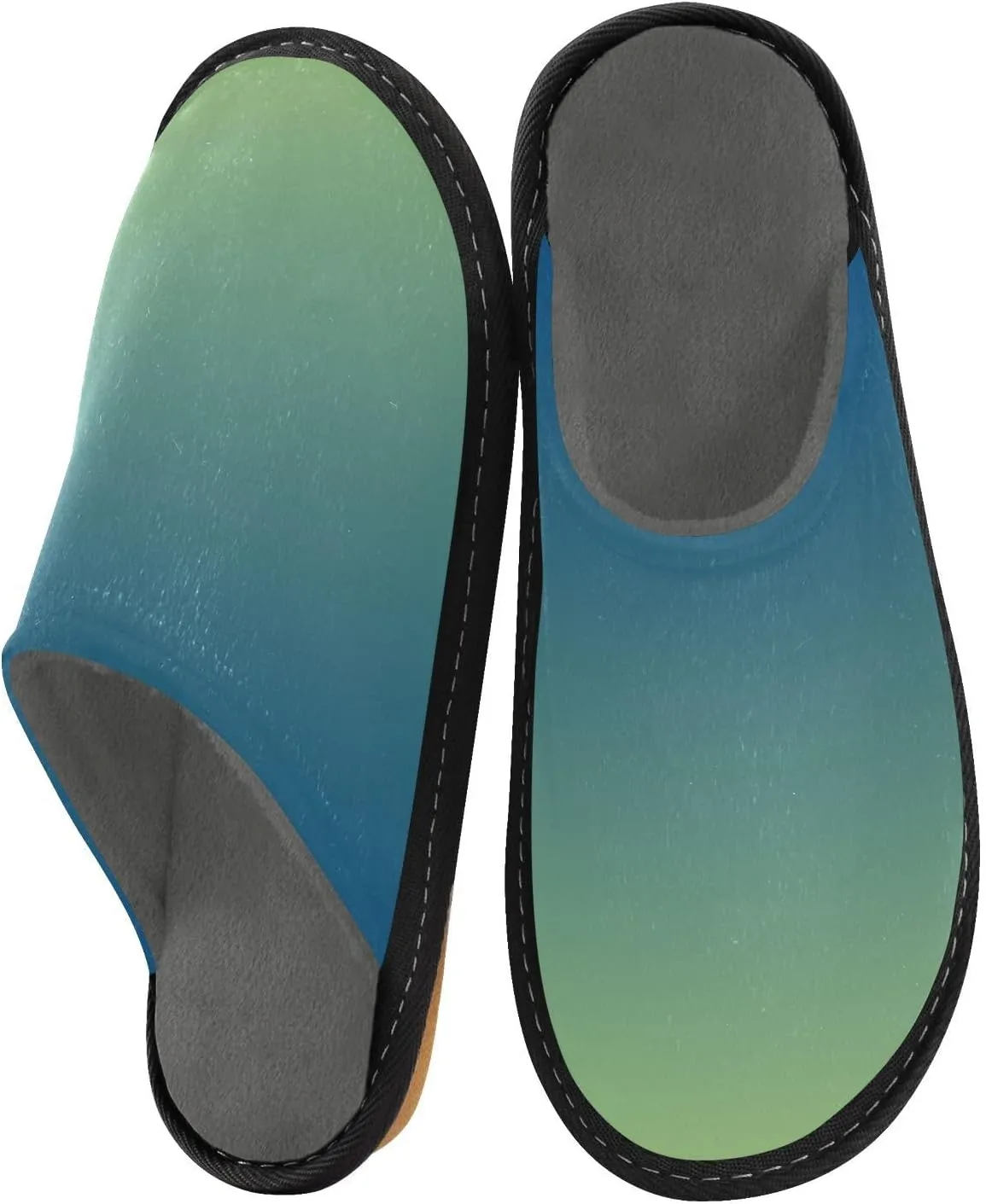Yellow Lavender Gradient House Slippers for Women Men Non-Slip Comfy Slippers
