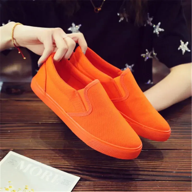 Yellow Women Breathable Canvas Shoes and Footwear Budget-conscious Flexible customer care Loafers Green Casual Student Fashion Sneaker Flat Men Shoes Orange Unisex