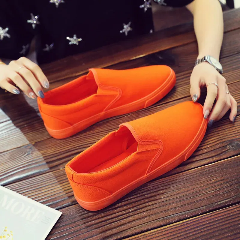Yellow Women Breathable Canvas Shoes and Footwear Budget-conscious Flexible customer care Loafers Green Casual Student Fashion Sneaker Flat Men Shoes Orange Unisex